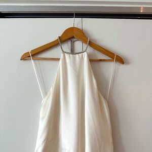 Sparkle Detail Satin Top